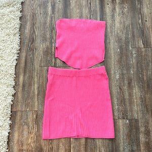 Pink knit set